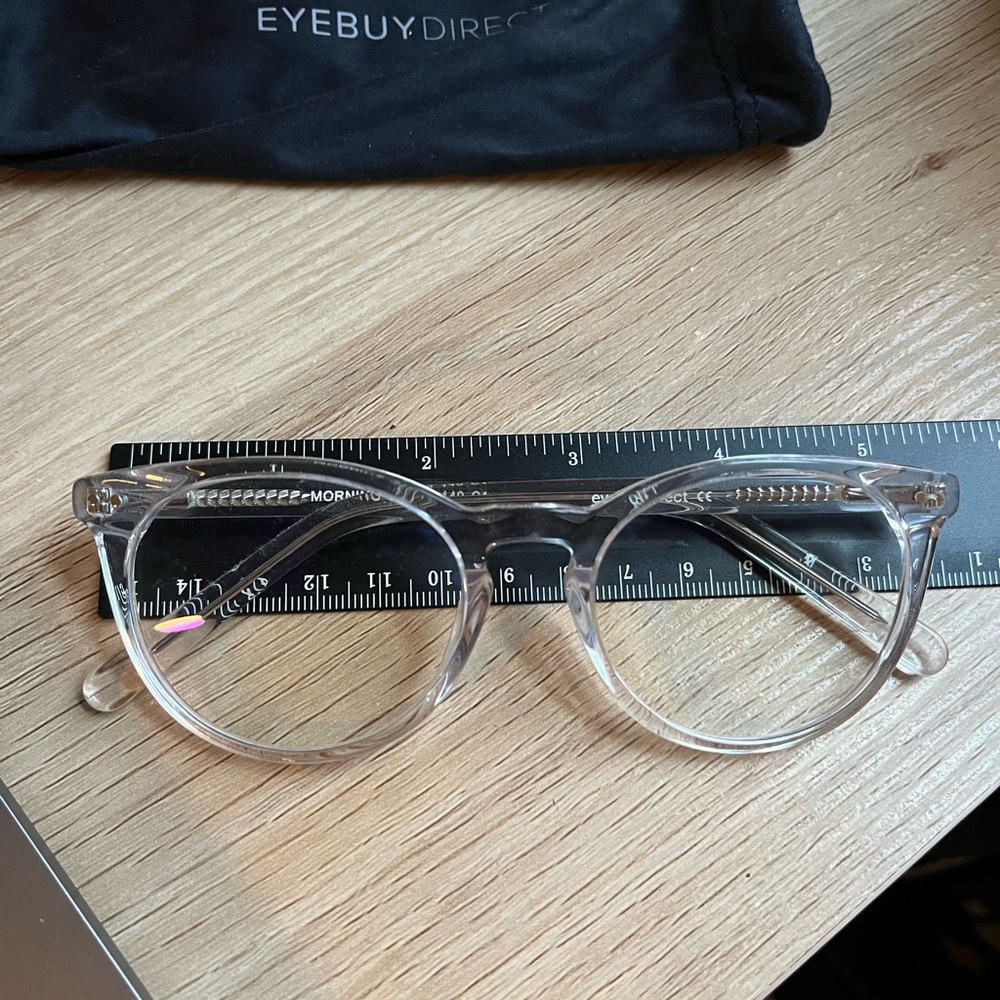 Eyebuy Direct clear acetate blue light glasses